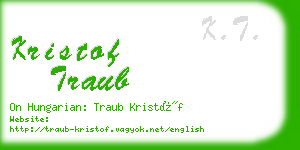 kristof traub business card